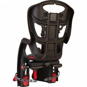 Pepe Rear Seat for Bicycle Rack - Black/Red, Safety & Comfort for Kids up to 22 kg - 3