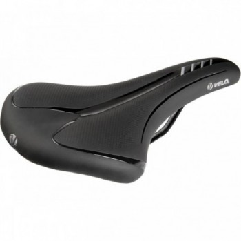 Sella Velo Fit Athlete BC per Strada e MTB, Misura L 277x155 mm, Colore Nero/Argento, Comfort Zone - 1 - Selle - 0887539022327