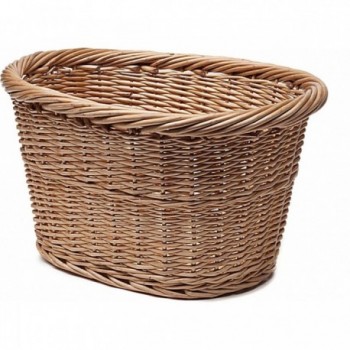 Panier en Osier Ovale Extra Large 41x32x24 cm Naturel, Résistant et Spacieux - 1