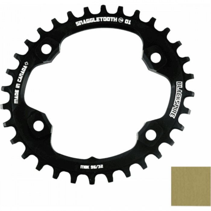 30T Snaggletooth XT8000 Oval Chainring Gold for MTB Shimano 11/12V - 1