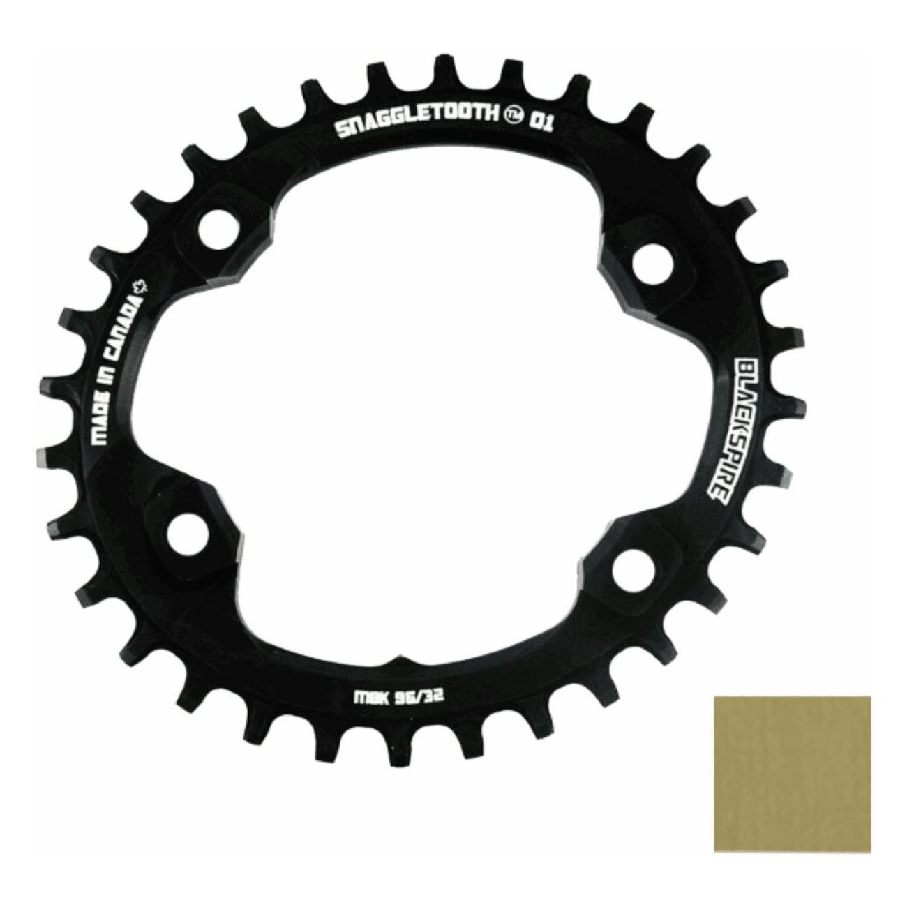 30T Snaggletooth XT8000 Oval Chainring Gold for MTB Shimano 11/12V - 1