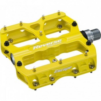 Yellow Reverse Escape Pedals for MTB - Sturdy and Durable, Ideal for Bike Park - 1