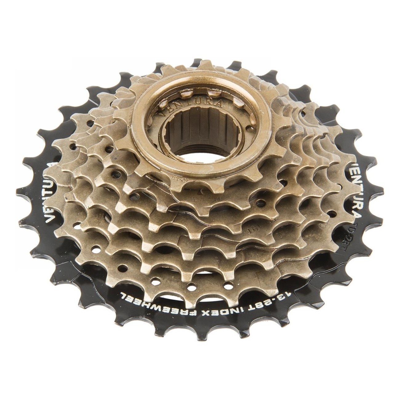 7-Speed Freewheel Sprocket 13-28 Teeth Black/Brown Steel - 1