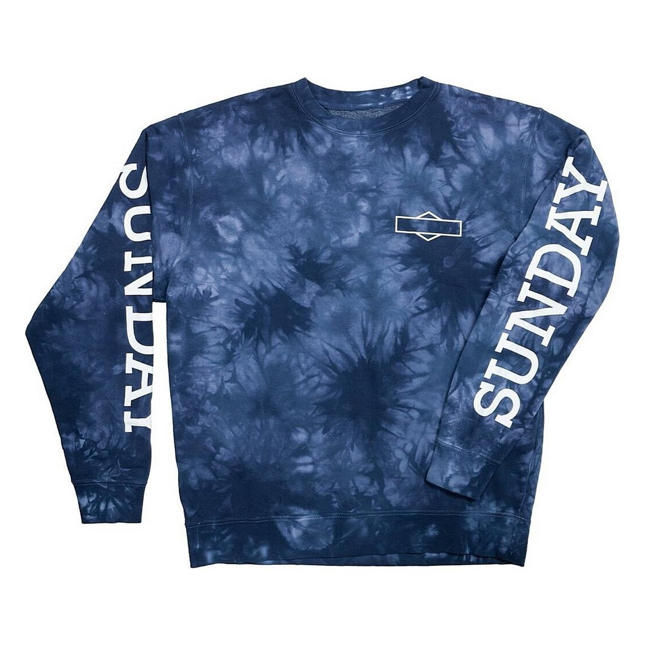 Sunday Long Sleeve Rockwell Box Navy Tie-Dye T-Shirt - Size S - 1