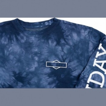 Sunday Long Sleeve Rockwell Box Navy Tie-Dye T-Shirt - Size S - 2