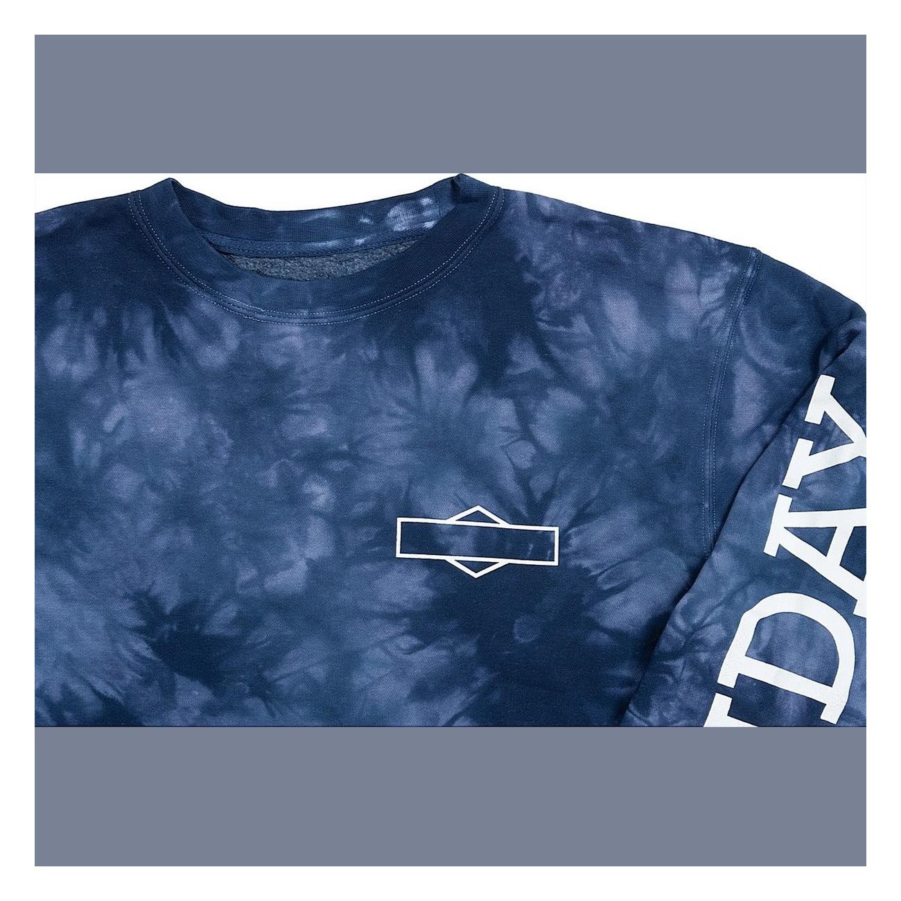 Sunday Long Sleeve Rockwell Box Navy Tie-Dye T-Shirt - Size S - 2