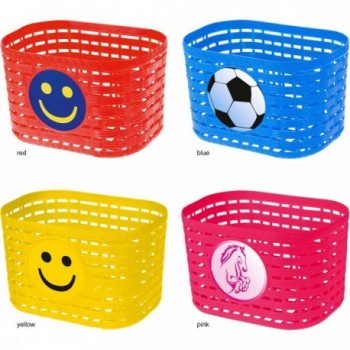 Cestino in Plastica Giallo per Bambini 20x13,5x12,5 cm - 2 - Cestini - 0698238511469