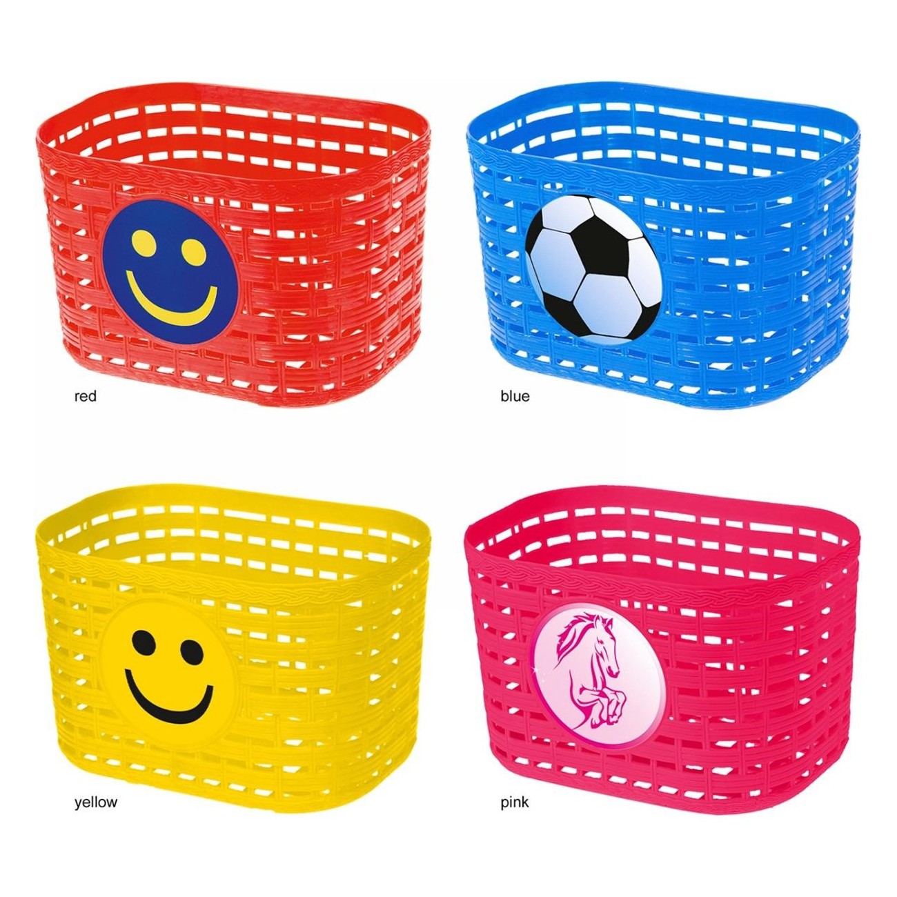 Cestino in Plastica Giallo per Bambini 20x13,5x12,5 cm - 2 - Cestini - 0698238511469