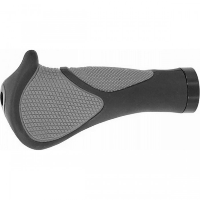 Ergonomische rutschfeste Gummigriffe 140mm Schwarz/Grau mit sicherer Befestigung - 1