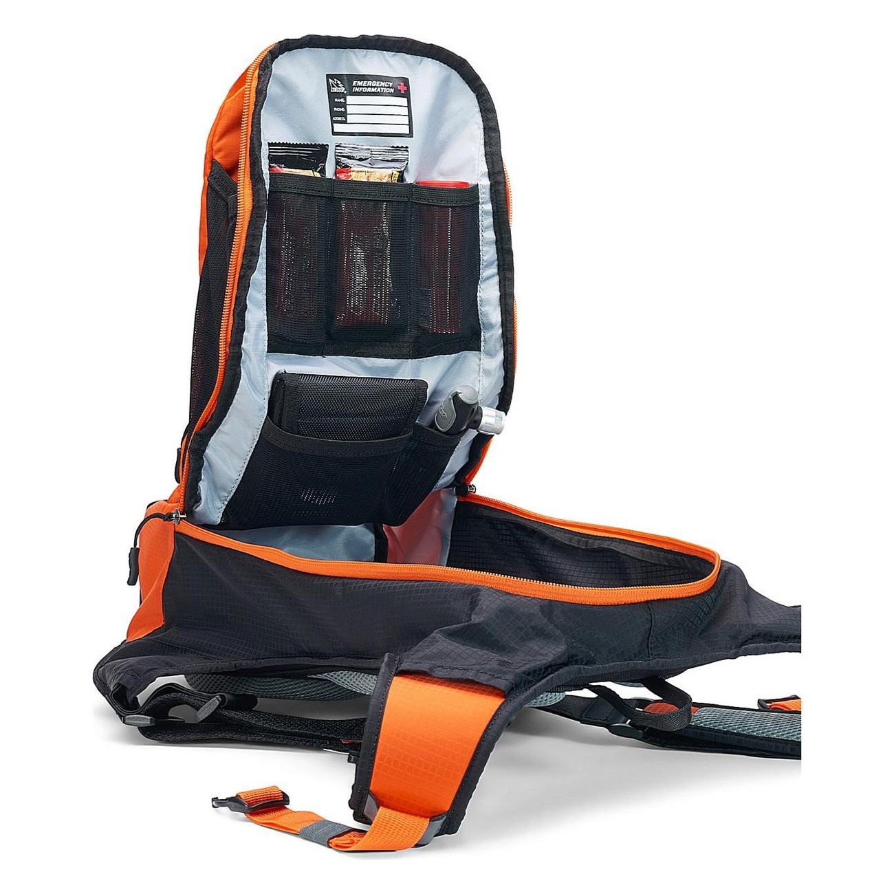 USWE Patriot 15L Orange-Black Backpack with Back Protector for MTB - 4