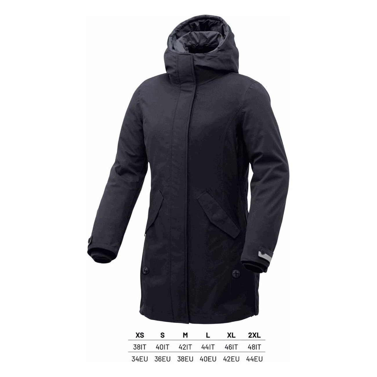 Giacca Parka Donna 2in1 Blu Scuro Taglia XS per Bici Certificata CE - 1 - Giacche - 8026492148589