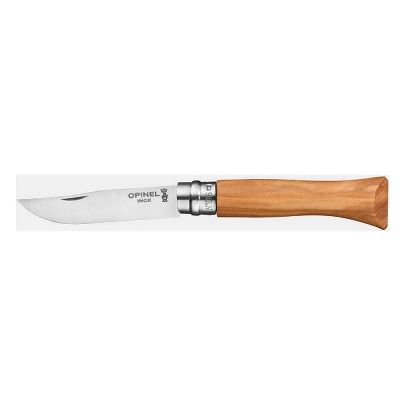 Opinel Messer N.06 Inox mit Olivenholzgriff - Eleganz und Sicherheit Virobloc - 1