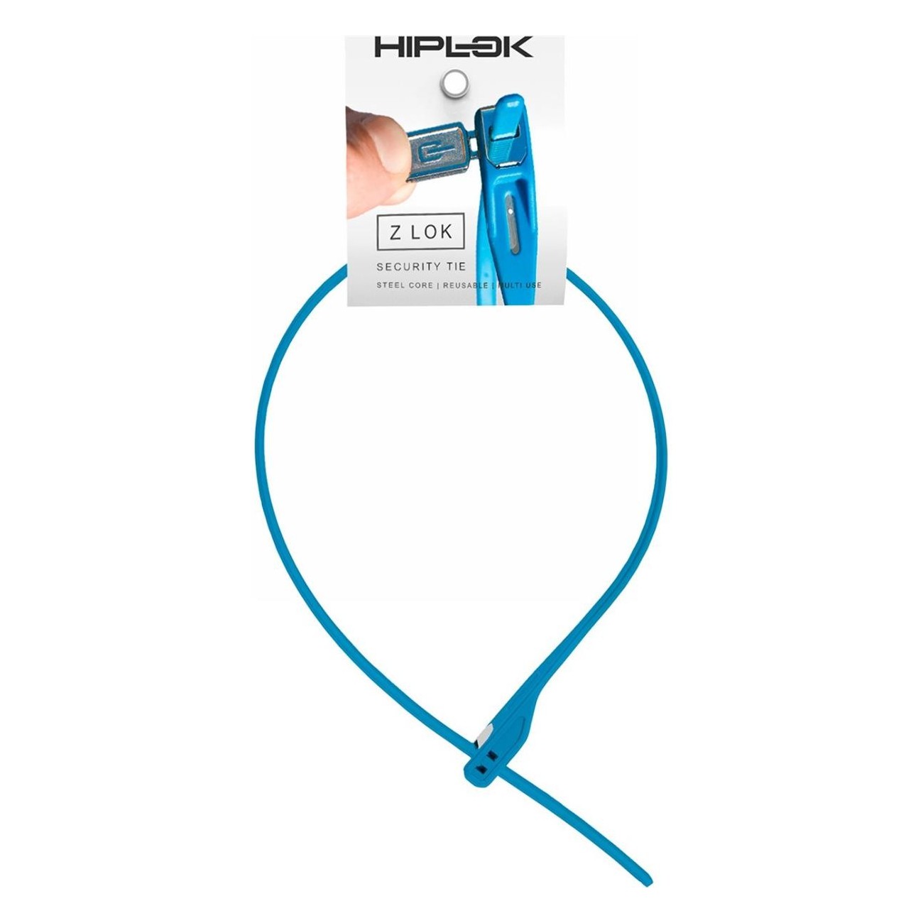 Cadenas réutilisable Hiplok Z LOK bleue avec clé, 42 cm - 4