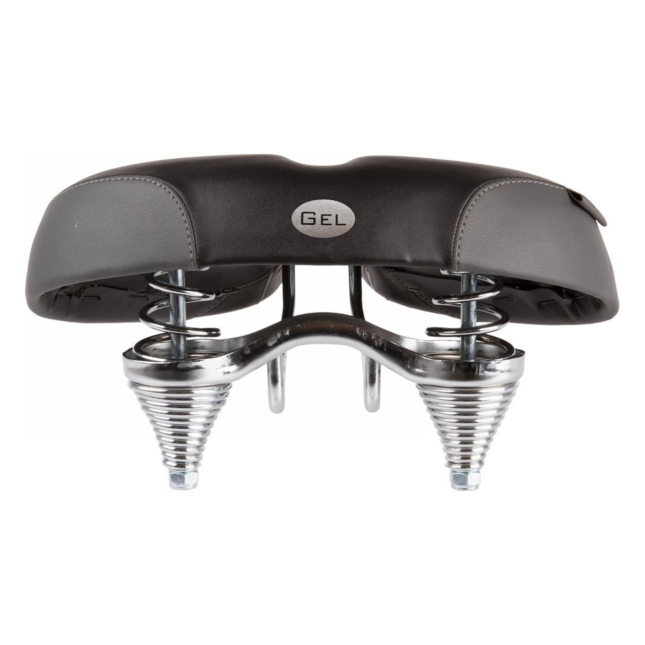 Velo Plush Tour DS Gel Comfort Saddle Black with Shock Absorbing Springs - 2