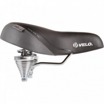 Velo Plush Tour DS Gel Comfort Saddle Black with Shock Absorbing Springs - 3