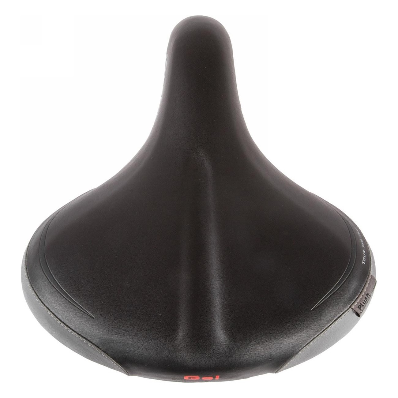 Selle Confort Velo Plush Tour DS Gel Noir avec Ressorts Amortisseurs et Gel Recyclable - 4