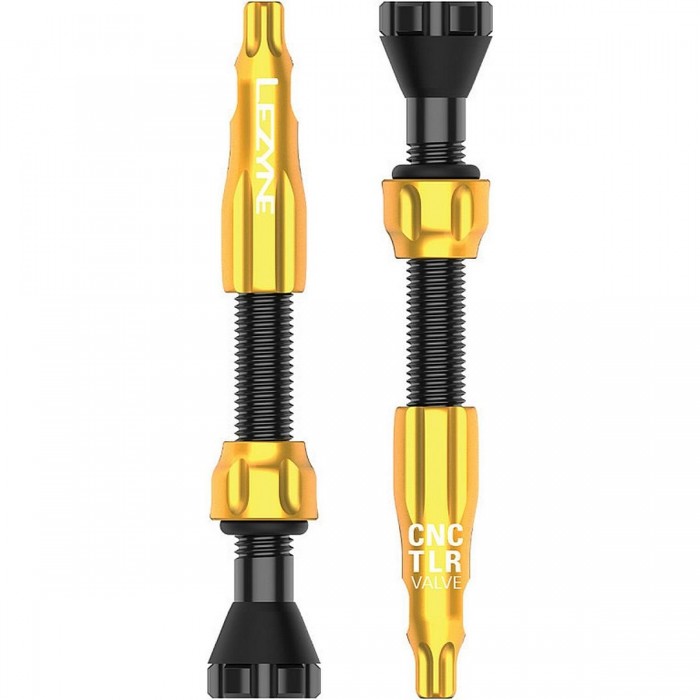 Lezyne CNC 44mm Tubeless Valve in Gold - 1 Pair - 1