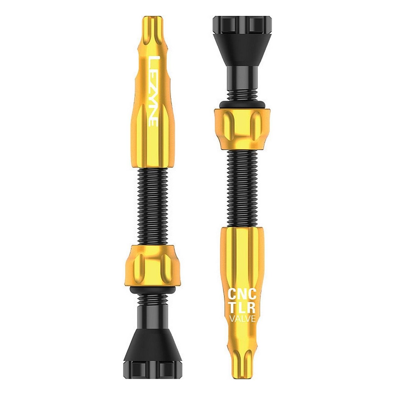 Lezyne CNC 44mm Tubeless Valve in Gold - 1 Pair - 1