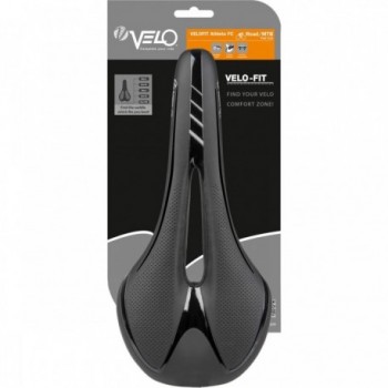 Sella Velo Fit Athlete FC per Strada e MTB, Misura S 286x134 mm, Nero/Argento, Alta Qualità e Comfort - 4 - Selle - 088753902234