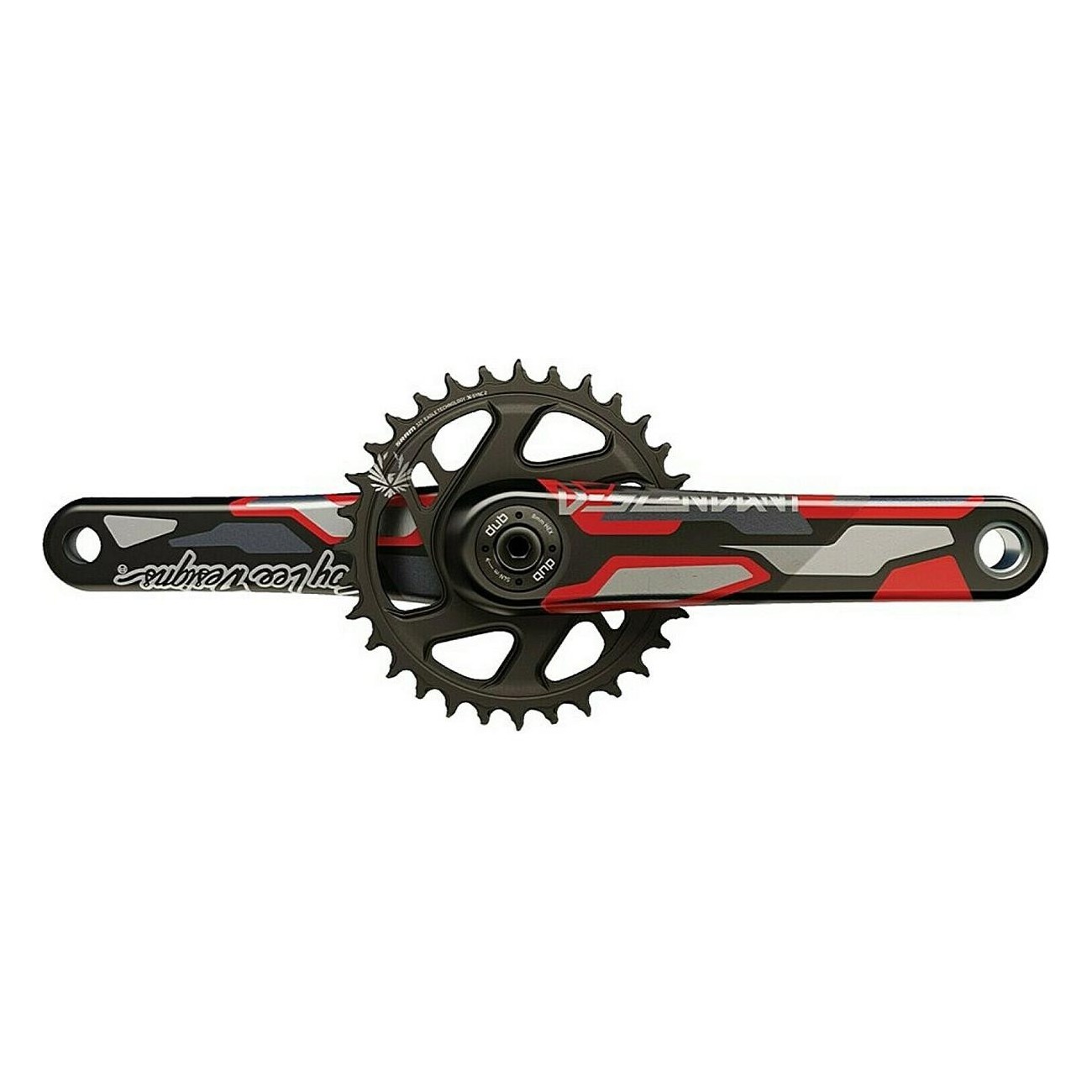 Truvativ Troy Lee Designs Eagle DUB83 12s 170mm Downhill Crank Camo Red/Black - 1