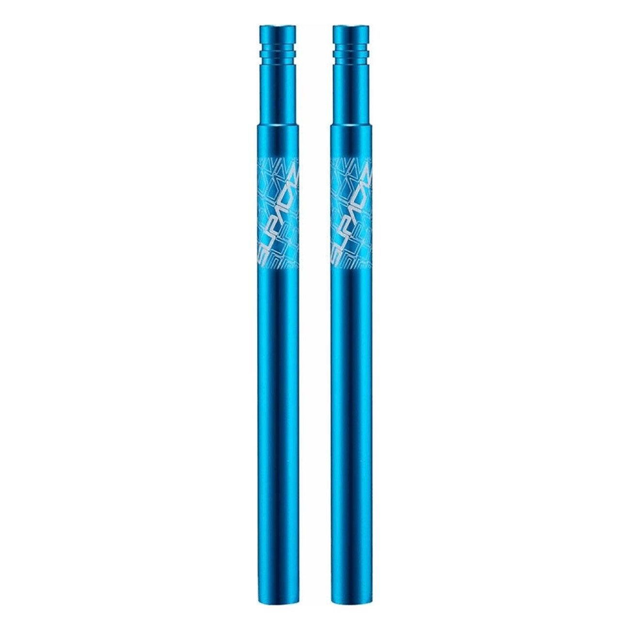 85mm CNC Aluminum Presta Valve Extender, 2 Pieces, Maui Blue - 1