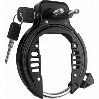 BONIN Lock for Bicycle Frame 57mm Black with 2-Screw Mounting - 2