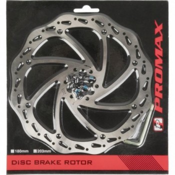 Promax 203 mm Brake Disc with Bolts and Torx Key in Blister Pack - 3