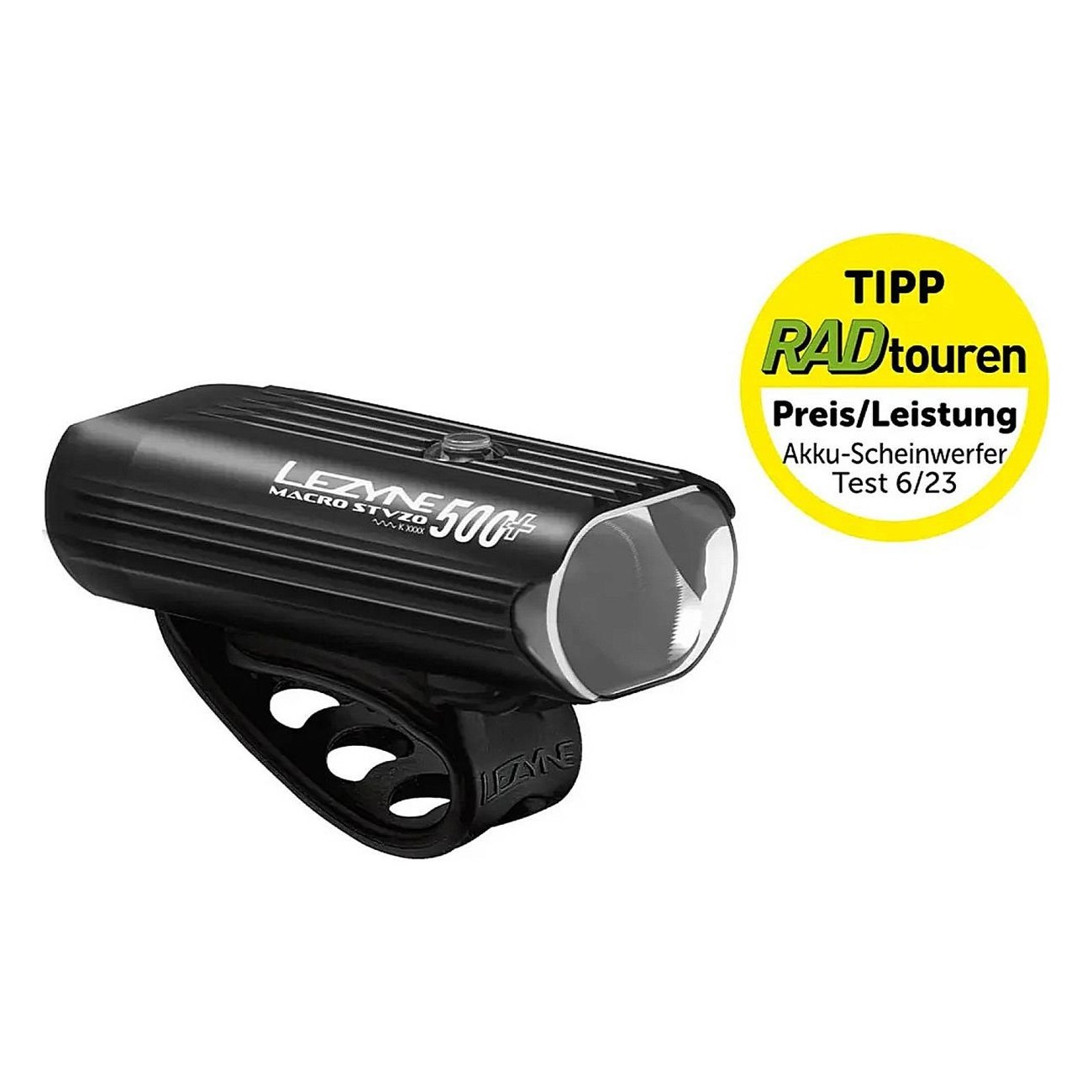 Lezyne Macro STVZO 500+ Luce Anteriore Bicicletta 500 Lumen, Nero - 1 - Luci - 4710582551680