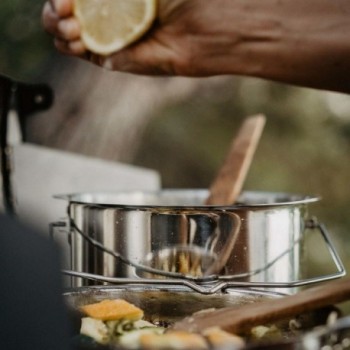 Casserole CampFire en Acier Inox 5L pour Soupe et Ragoût en Plein Air - 4