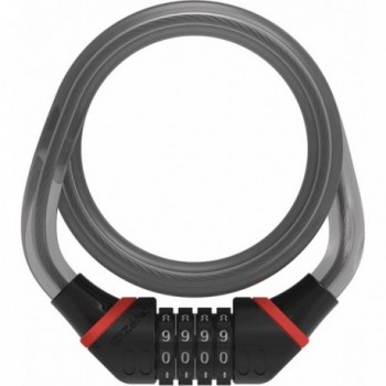 Cadenas à spirale K-Traz C9 Noir 15x1850mm avec combinaison à 4 chiffres - 1