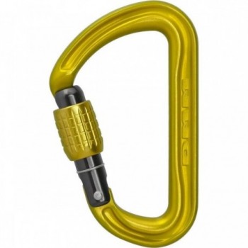 Lime Screwgate Carabiner with Screw Lock - Offset D Design for Safe Climbing - 1