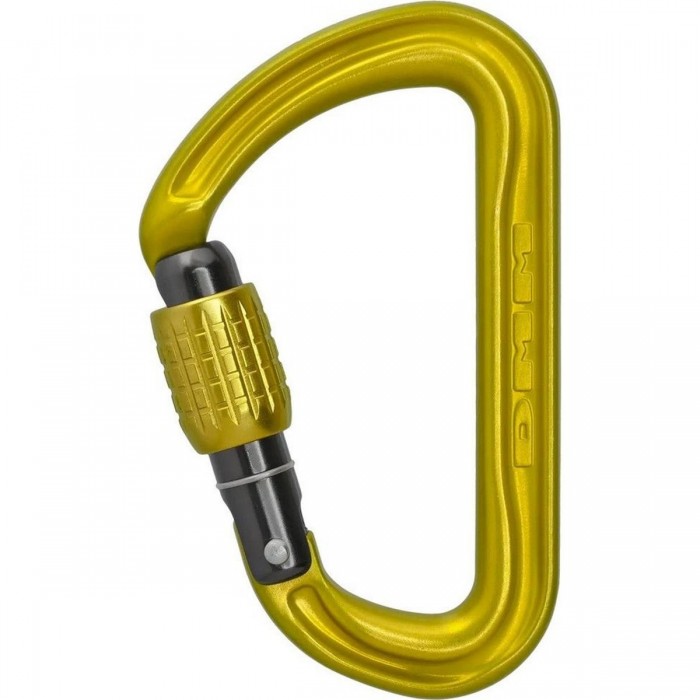 Lime Screwgate Carabiner with Screw Lock - Offset D Design for Safe Climbing - 1