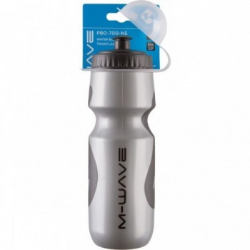 Botella M-Wave PBO 700-NS 650-700cc de Plástico Plata/Negro con Inserto Antideslizante - 3