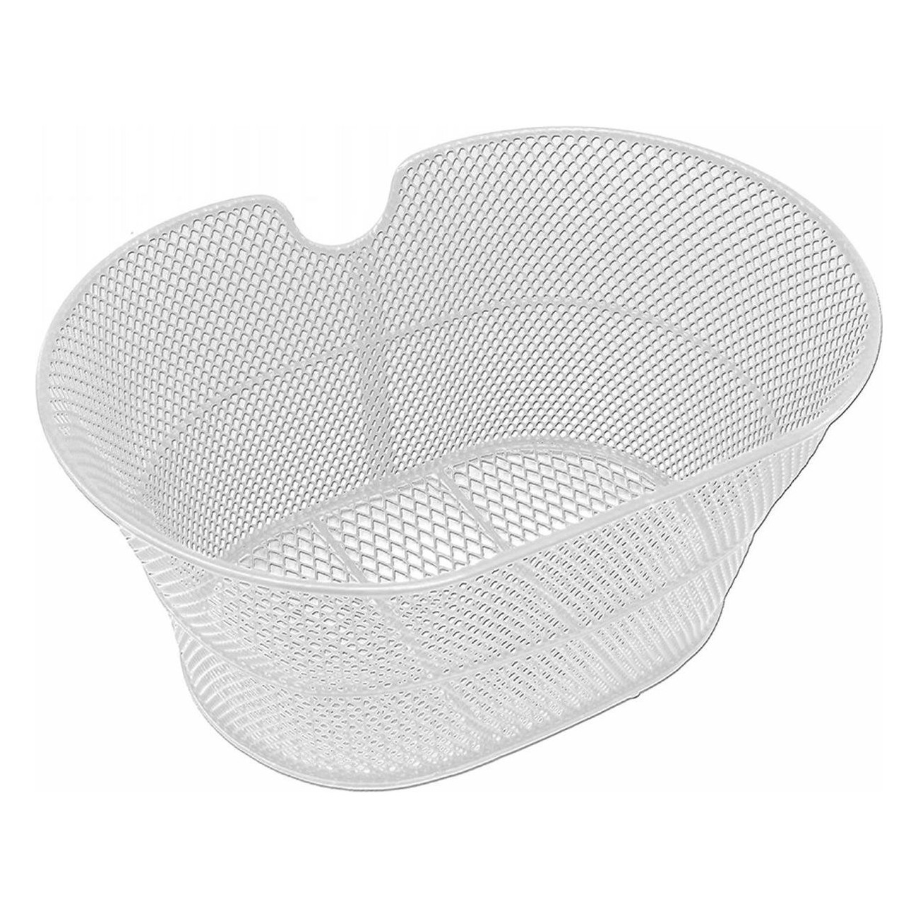 White Steel Oval Front Basket 30x18x39 cm for 26/28 Inch Bikes - MVTEK - 1