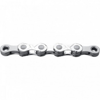 10-Speed E10 Chain for E-Bike, 122 Links Silver with MissingLink & X-Bridge - 1