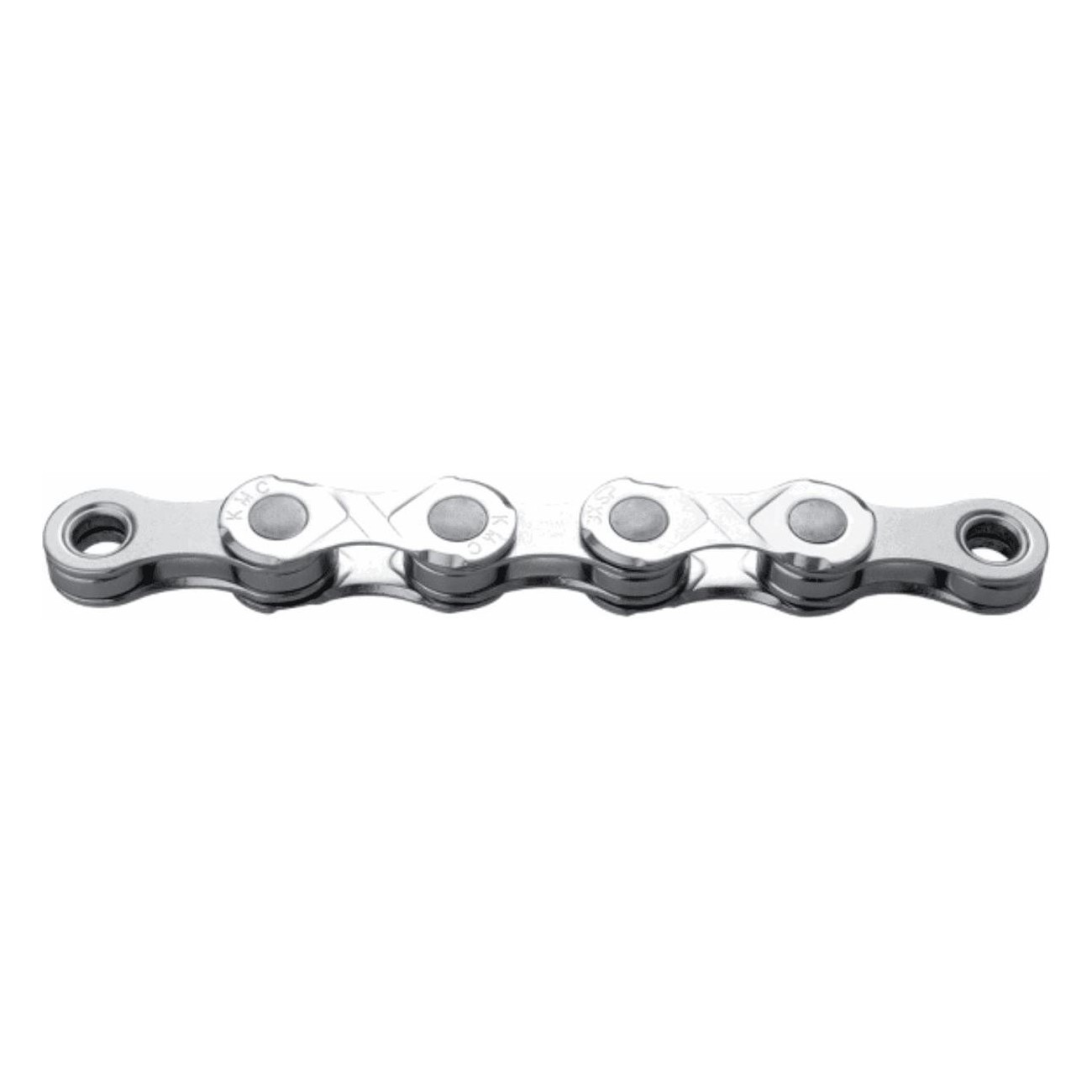 10-Speed E10 Chain for E-Bike, 122 Links Silver with MissingLink & X-Bridge - 1