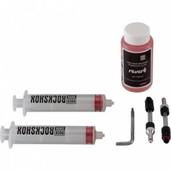 RockShox Standard Bleed Kit with 2 Syringes, Fittings, and 120ml Fluid - 1