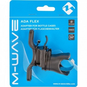 Adaptateur de porte-bouteille M-WAVE Noir en Plastique pour Guidon et Tube de Selle - 7