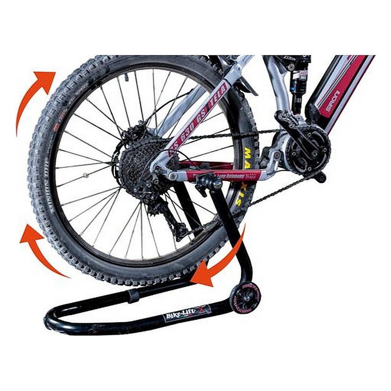 Portaciclo a Terra 1 Posto per E-Bike - Supporto Manutenzione BIKE LIFT RS-EB - 2 - Portabici - 8053288167646