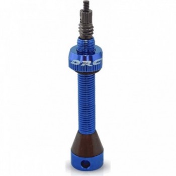 48mm Blue Anodized Ergal Tubeless Valve with Double Seal - 1