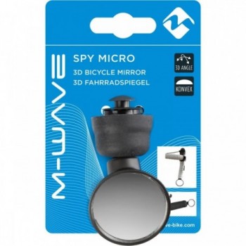 Micro Spy 35mm Black Bicycle Mirror Adjustable for M-Wave Handlebar - 5