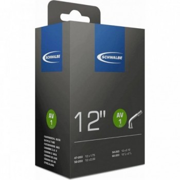 Schwalbe 12x1/2x2.1/4 Inner Tube with 45° Auto Valve - ETRTO 47/62-203 - 1