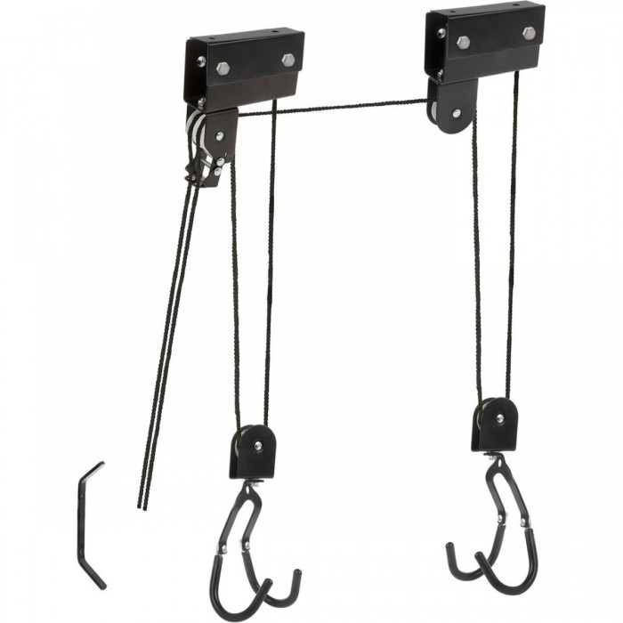 M-Wave Strong Bike Lift Black for E-Bikes up to 57 kg, Scratch-Free Hook - 1