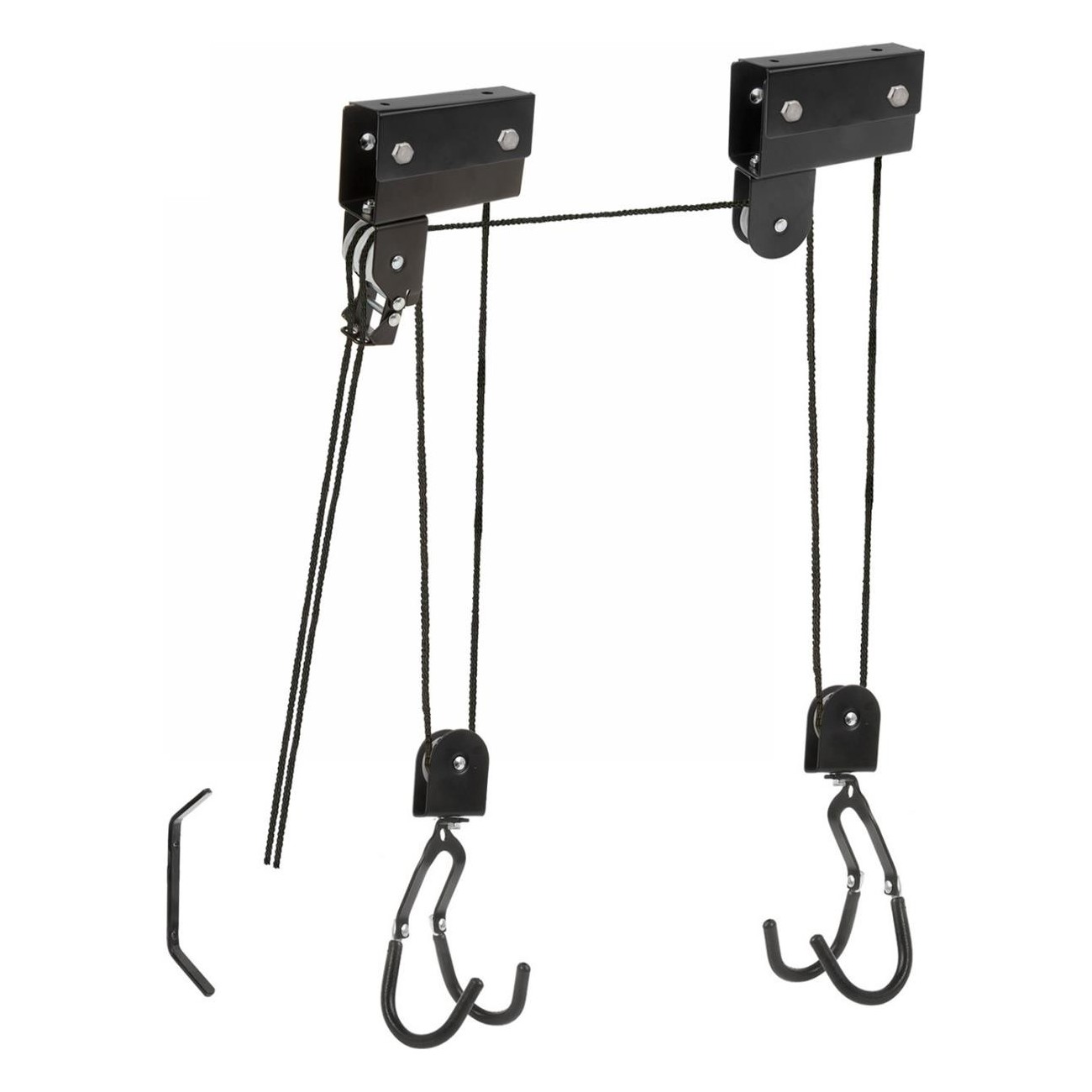 M-Wave Strong Bike Lift Black for E-Bikes up to 57 kg, Scratch-Free Hook - 1