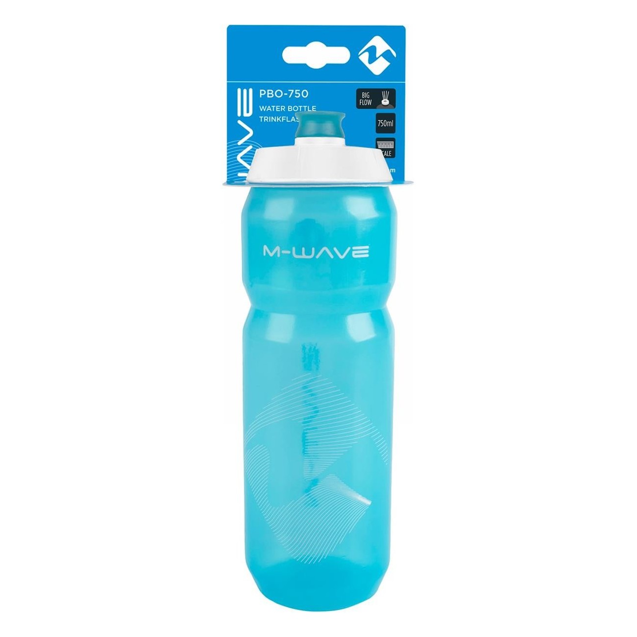 Botella M-Wave 750ml de Plástico Azul Transparente - 4