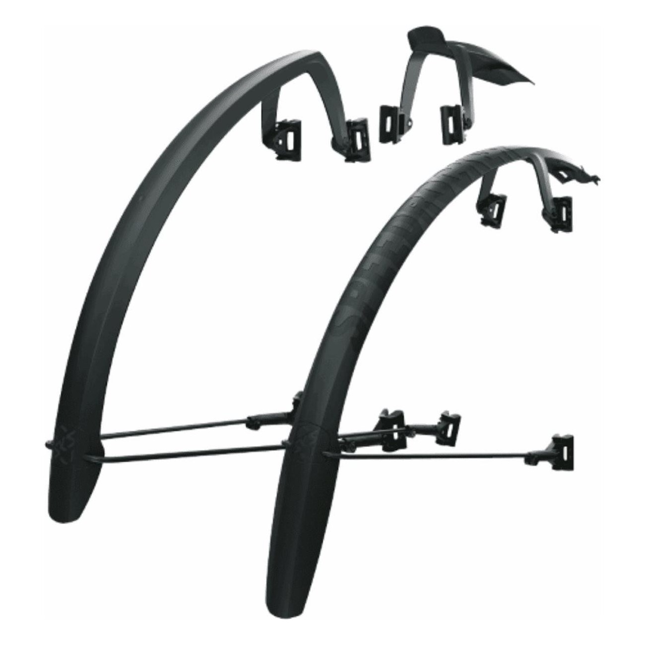 SKS SPEEDROCKER Black Mudguard Kit for Gravel and Cyclocross, Velcro Mount - 1