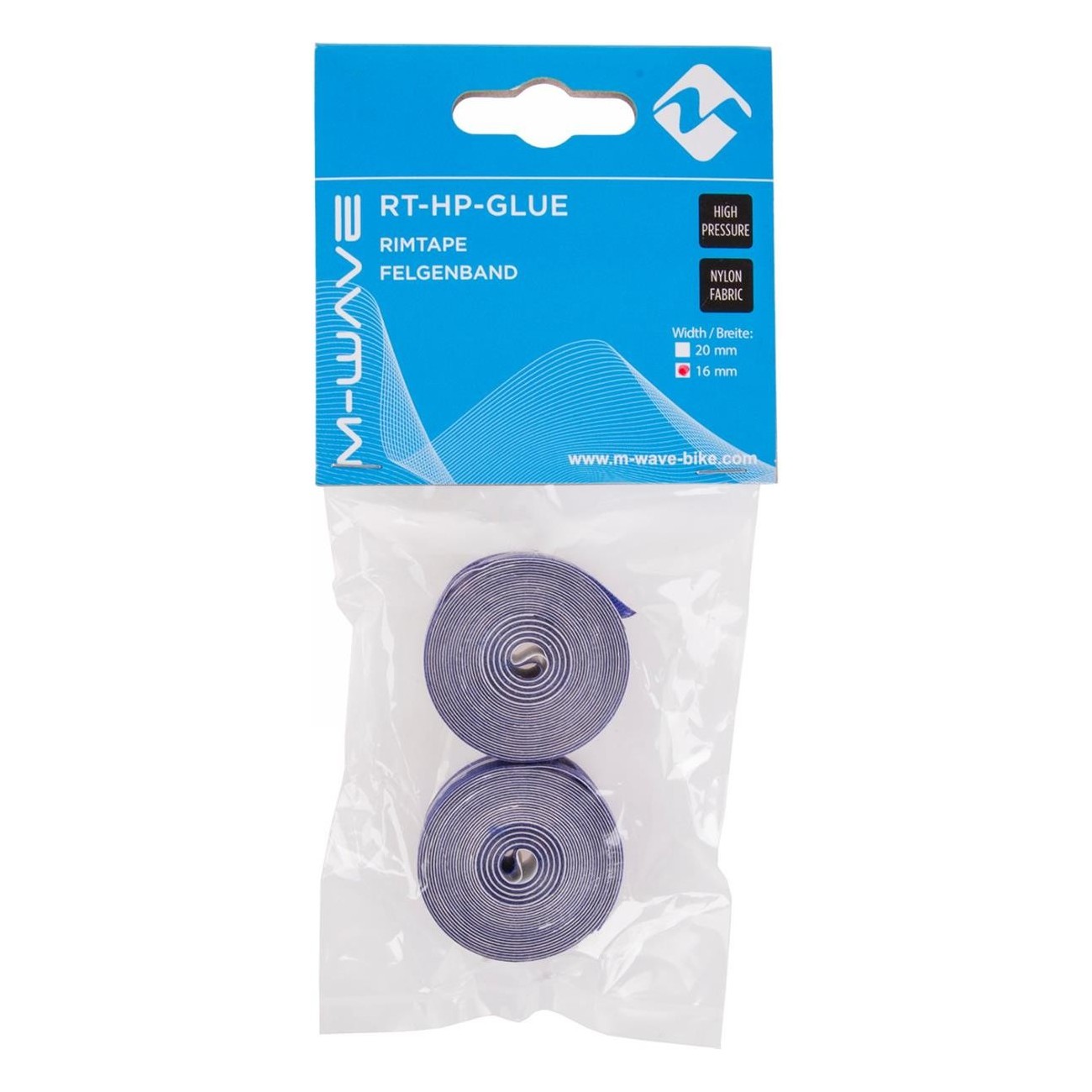 Selbstklebendes Nylonband Blau 16mm x 28'', 0,5mm dick, ultraleicht - 3