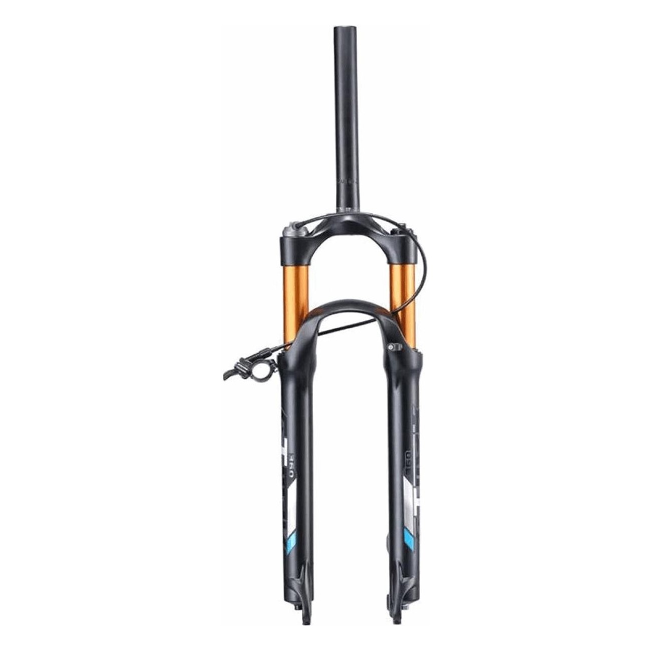 29' MTB 360A Aluminum Shock Fork with Disc Brakes, Quick Release, 120mm Travel - 1