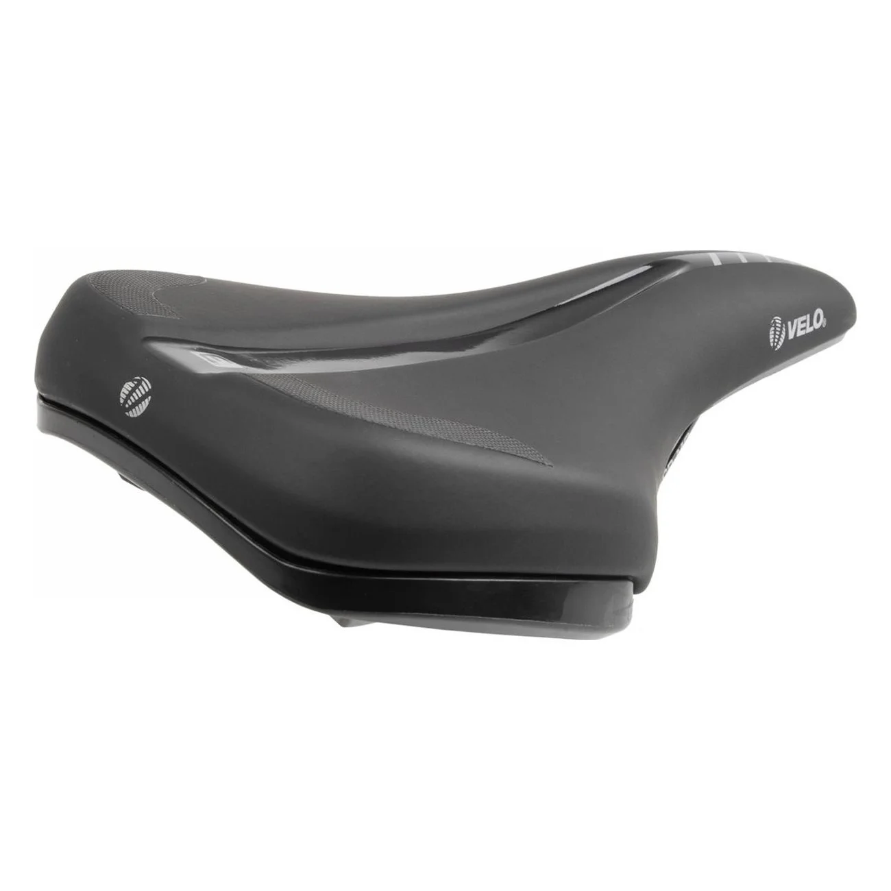 Selle VELO-FIT E1 pour E-bike, Taille M, 145x270 mm, Couleur Noir - 1