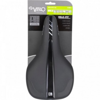 Sella VELO-FIT E1 per E-bike, Misura M, 145x270 mm, Colore Nero - 5 - Selle - 0887539030490